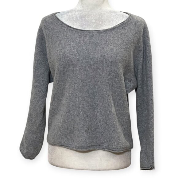 Belldini Women’s 100% Cashmere Gray Sweater Size XL Soft Crew Neck Long Sleeve - Picture 1 of 8